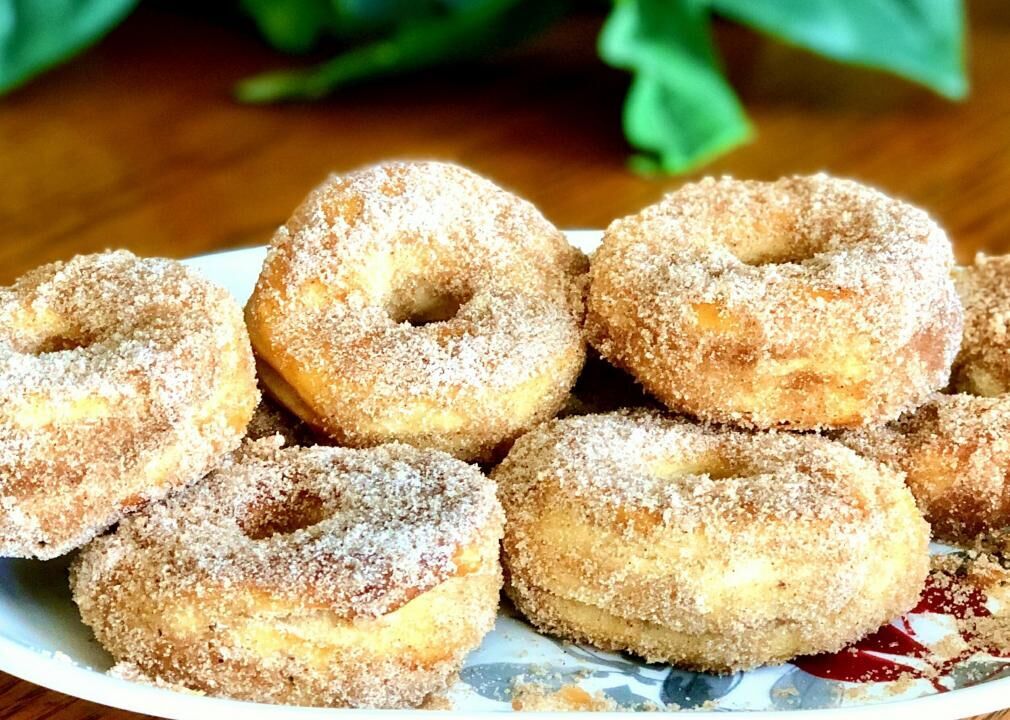 Air Fryer Cinnamon-Sugar Doughnuts